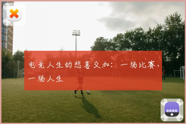 电竞人生的悲喜交加:一场比赛,一场人生